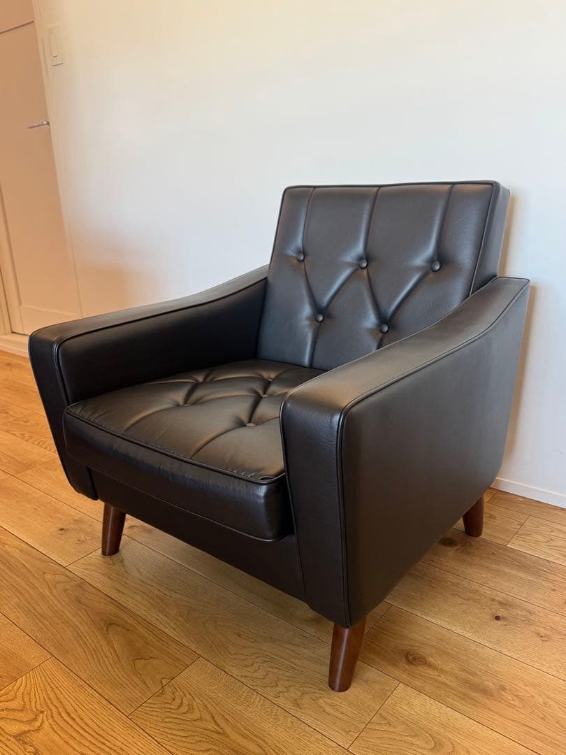 karimoku カリモク ロビーチェア ソファ 1シーター ブラック