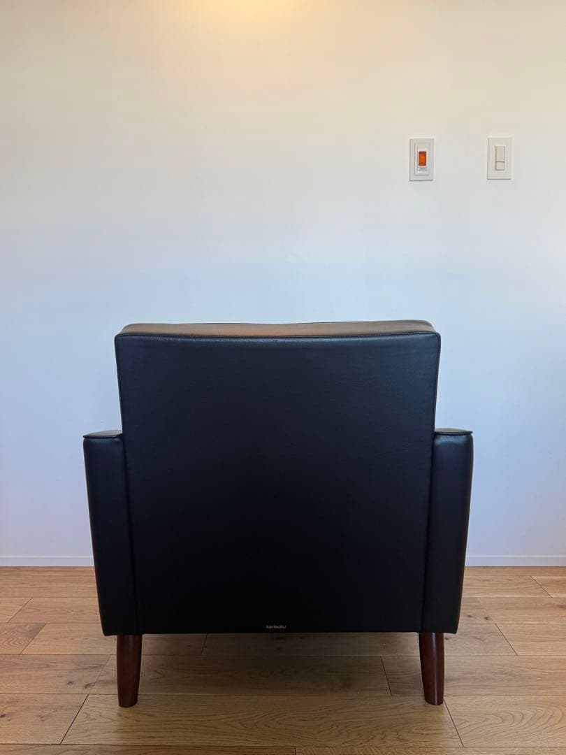 karimoku カリモク ロビーチェア ソファ 1シーター ブラック