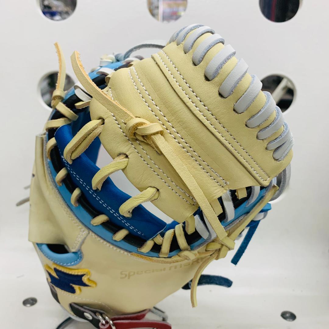 エスエスケイ　限定　軟式用　捕手用　カラフルミット　SMRCM123　型付け済み