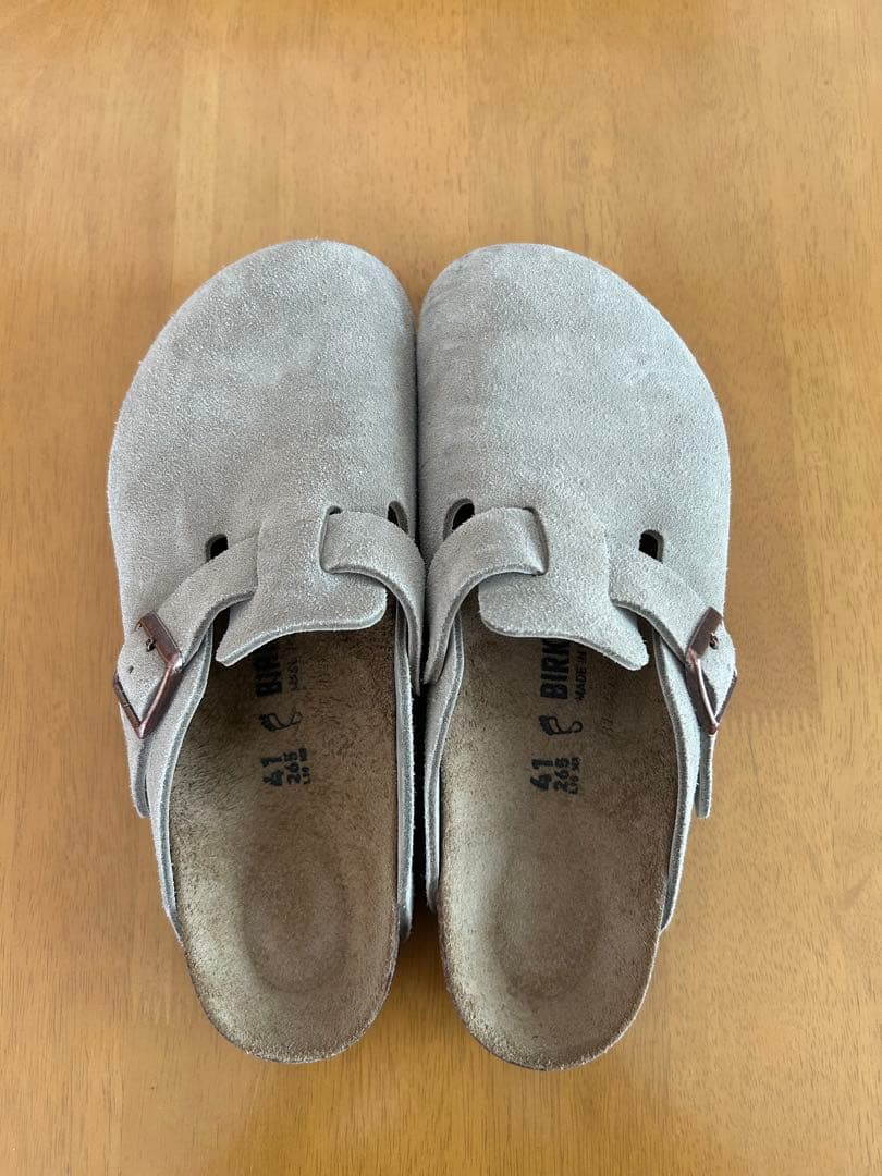 ビルケンシュトック 41 26.5 ボストン サンダル スエード トープ