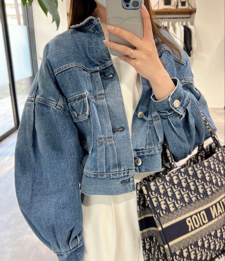 新品HYKE BALLOON SLEEVE DENIM JACKET/TYPE2