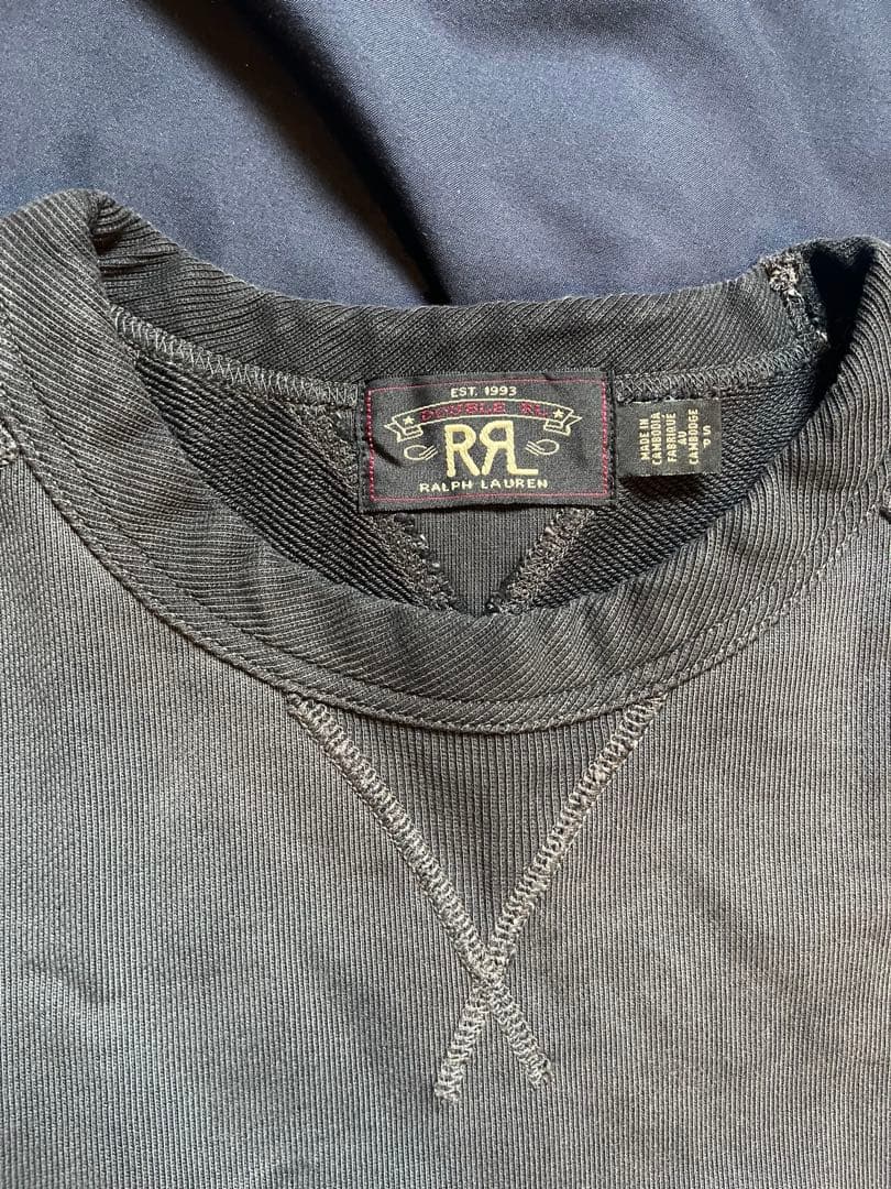 RRL / フレンチ テリー クルーネック (Black Indigo)