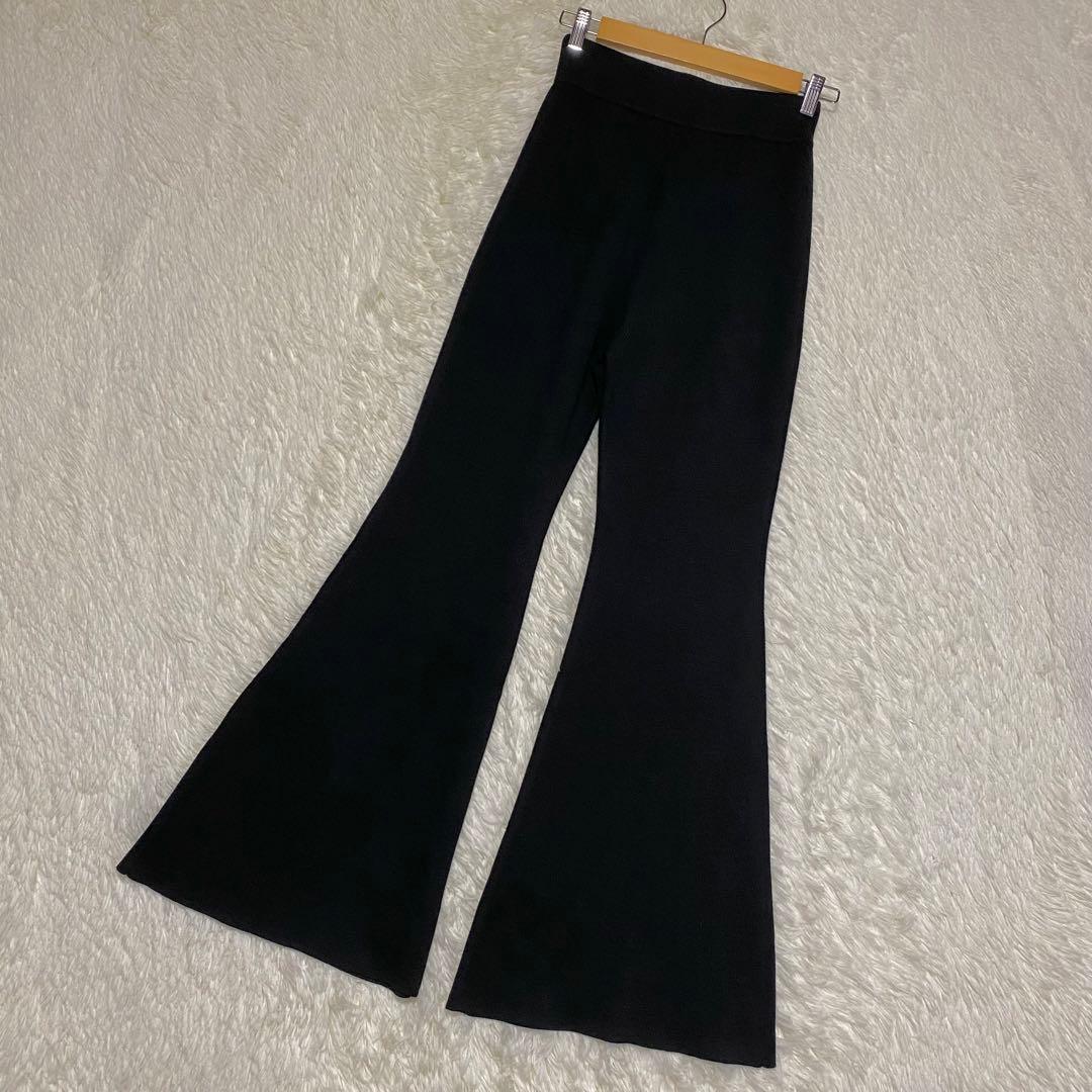 『Mediam』（Ｆ）ニット ガウチョパンツ/ブーツカット/ ロング丈