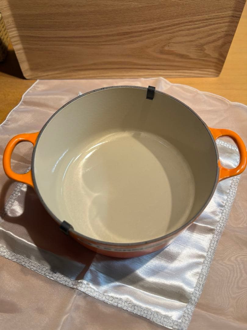 LE CREUSET オレンジ 両手鍋　22