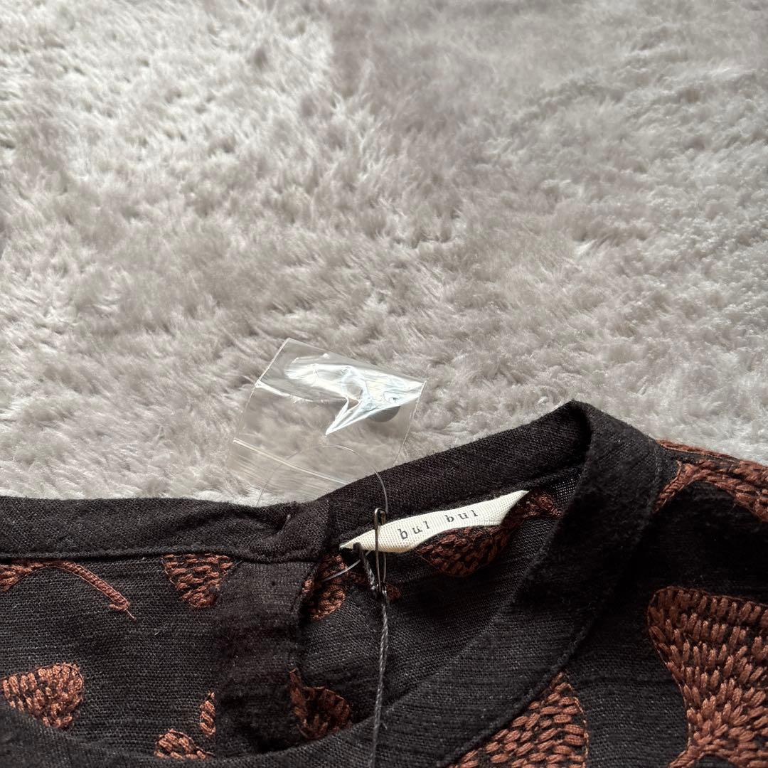 【新品未使用】bul bul いちょう柄ワンピース 卒業式 ナチュラル系