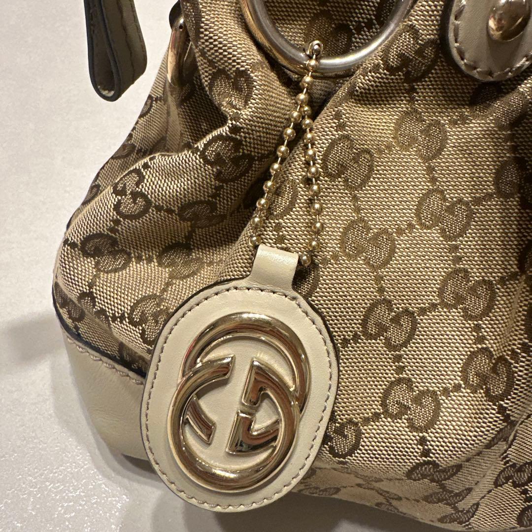 グッチ GGキャンバス ハンドバッグ ベージュ