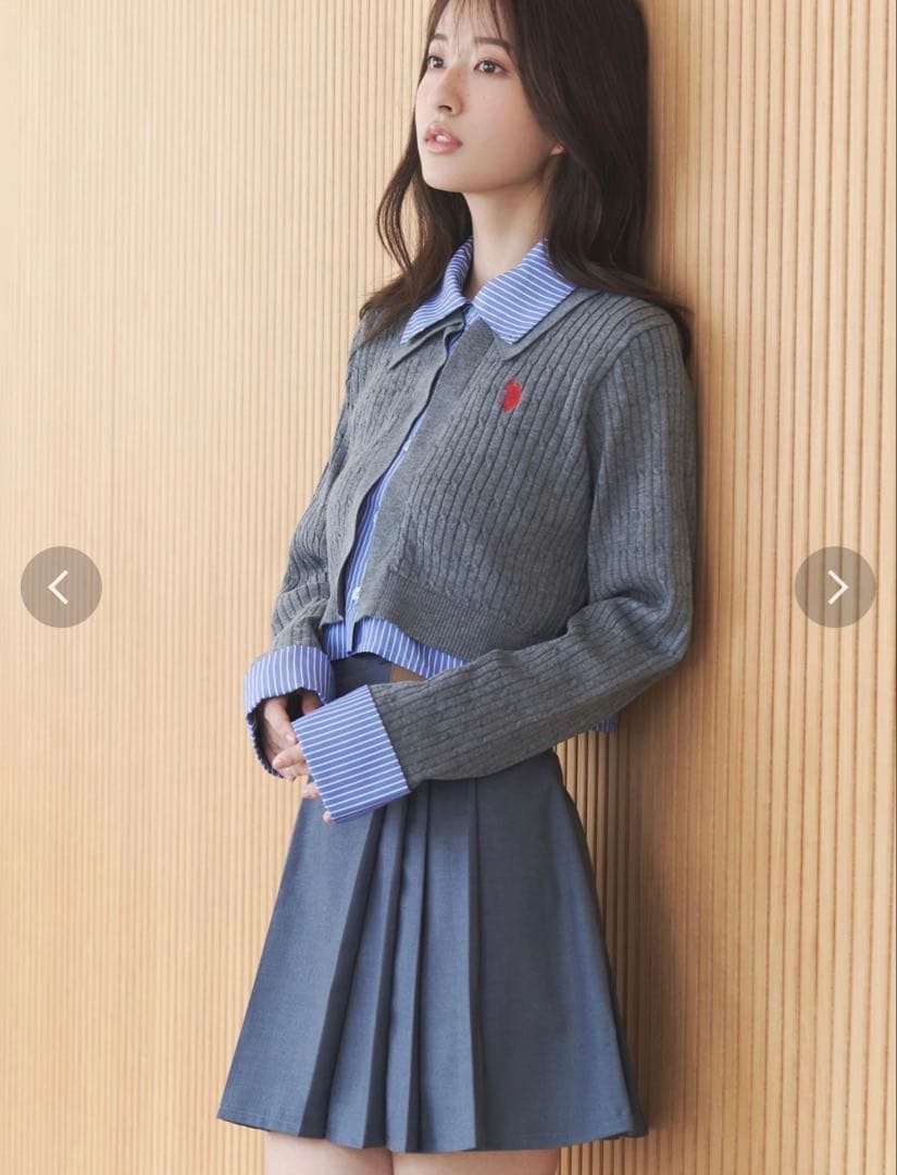 MERCURYDUO U.S. POLO ASSN.別注アシメプリーツスカパン