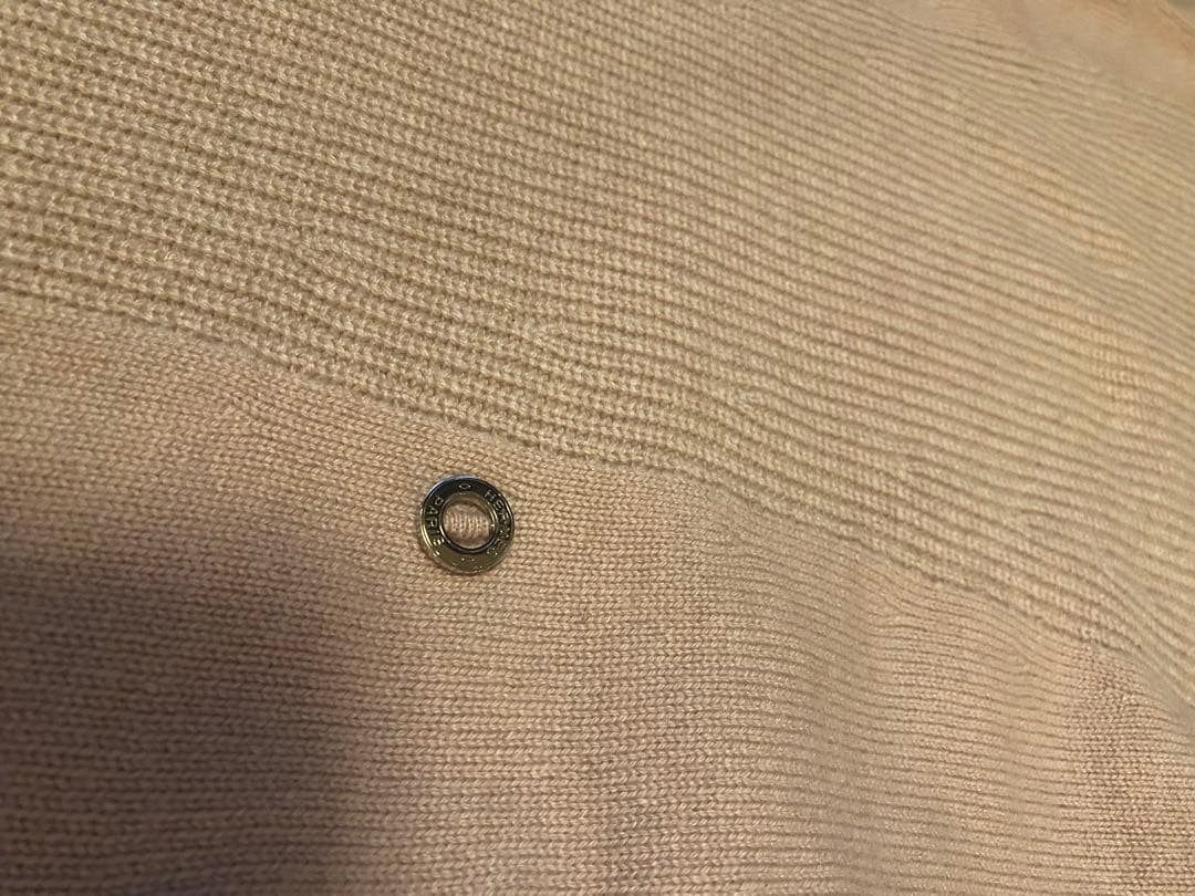 エルメス　ロングスリーブドレス34サイズ　ニットワンピース　ピンク　ベージュ