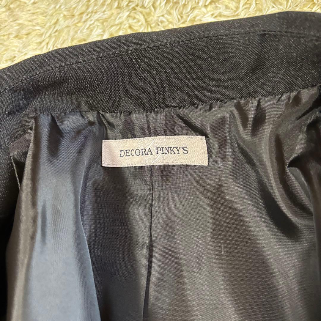 【美品】デコラピンキーズ 165 スーツ 4点セット 卒服 卒業式 黒
