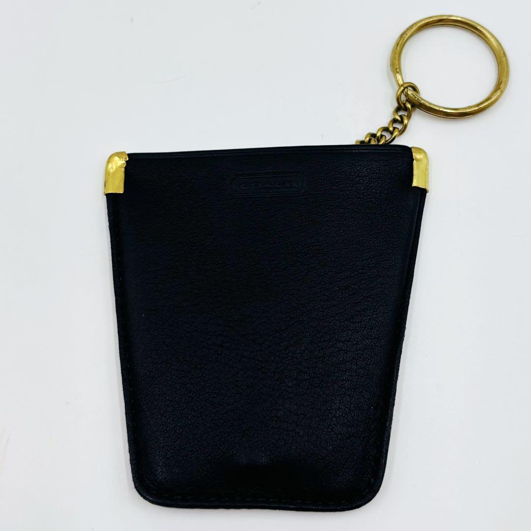 【極美品】オールドコーチ キーケース レザー ゴールド金具 箱付き ブラック