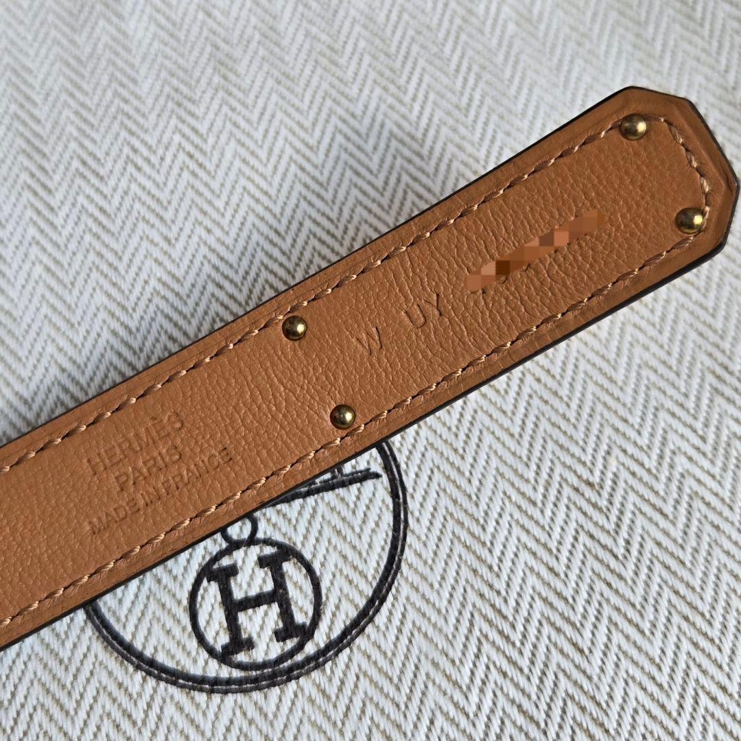 エルメス ベルト《ケリー》18 ブラック ゴールド金具【未使用】W刻印