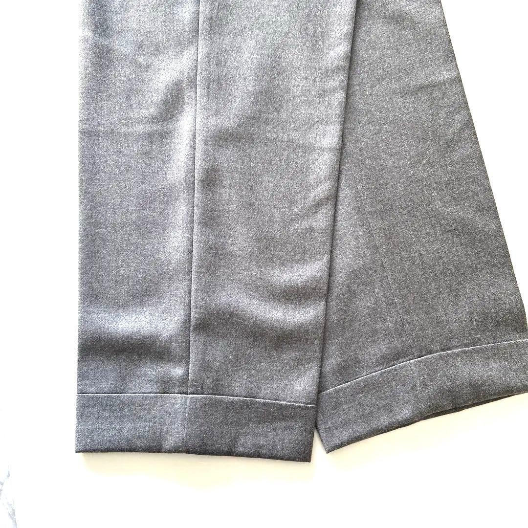 【美品】インコテックス パンツ50サイズミッドグレイ スーパー100s