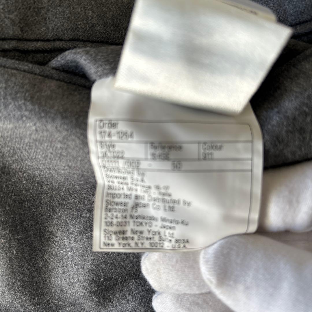 【美品】インコテックス パンツ50サイズミッドグレイ スーパー100s