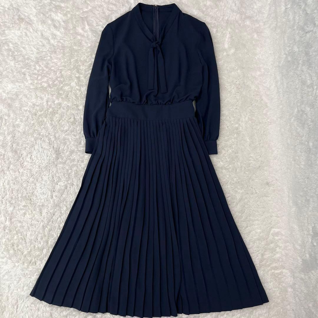 未使用級 ANAYI アナイ　クレープジョーゼットプリーツワンピース　Mサイズ