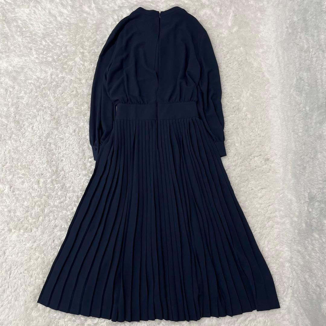 未使用級 ANAYI アナイ　クレープジョーゼットプリーツワンピース　Mサイズ