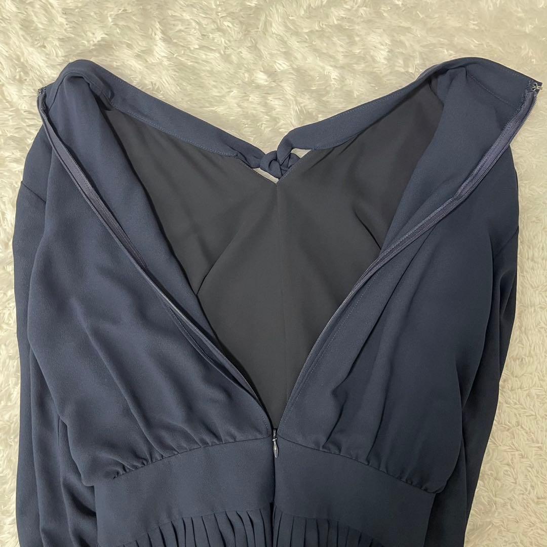 未使用級 ANAYI アナイ　クレープジョーゼットプリーツワンピース　Mサイズ