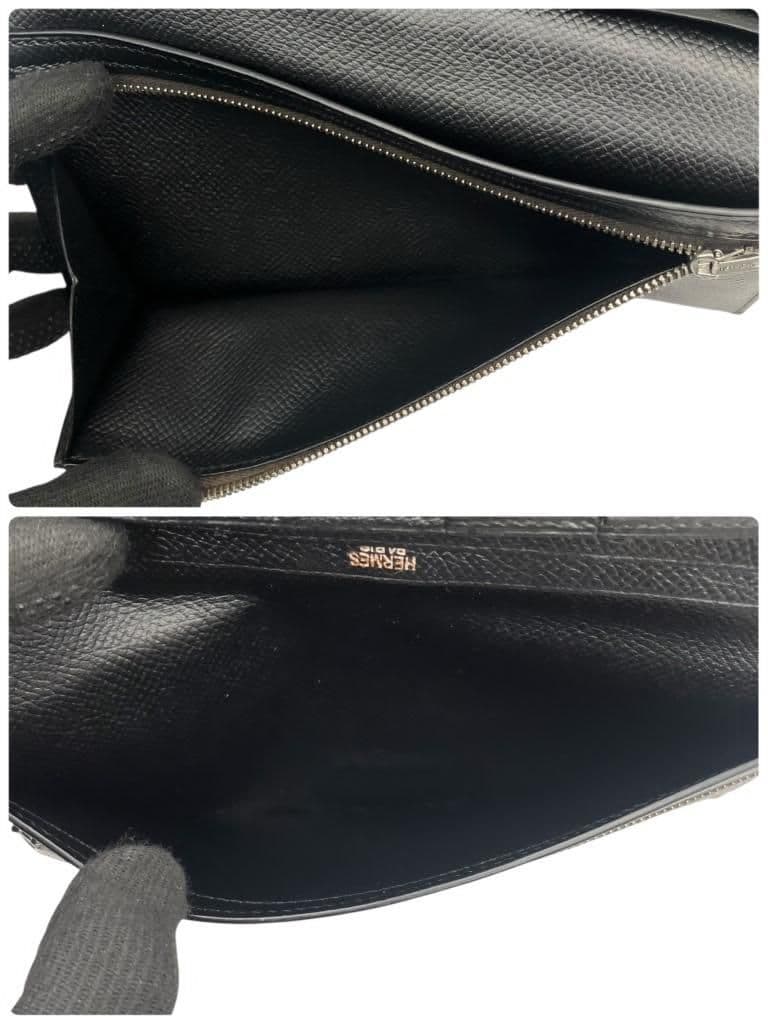 極美品 HERMES エルメス ベアン クラシック 長財布 ▢I刻印 ブラック