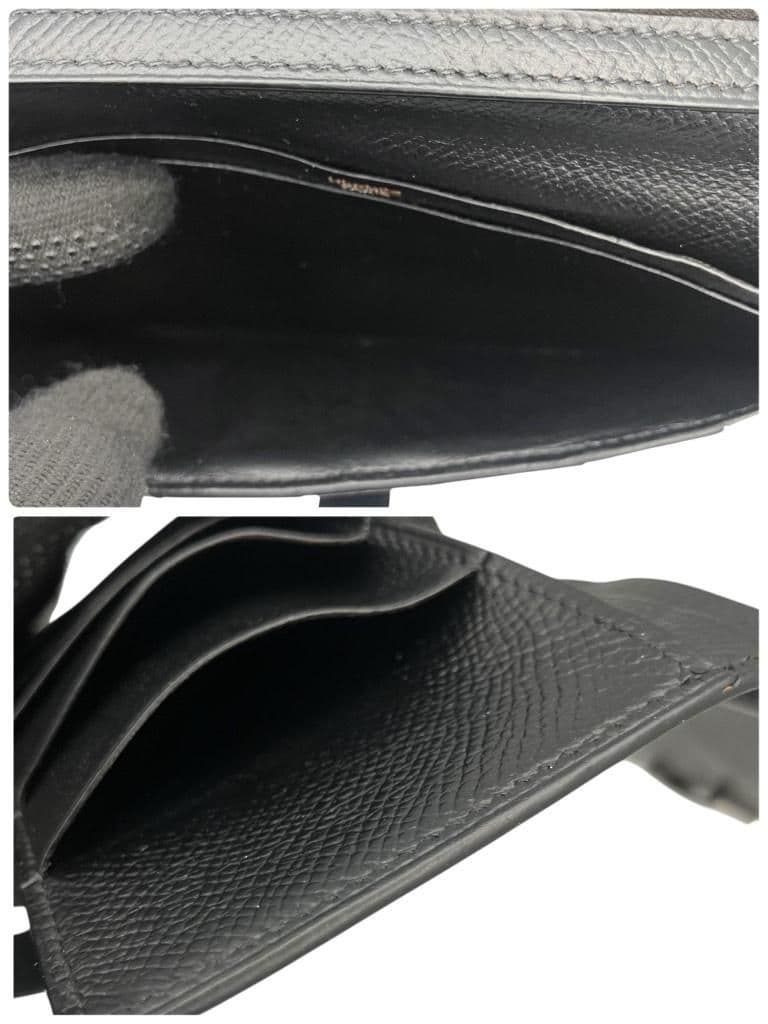極美品 HERMES エルメス ベアン クラシック 長財布 ▢I刻印 ブラック