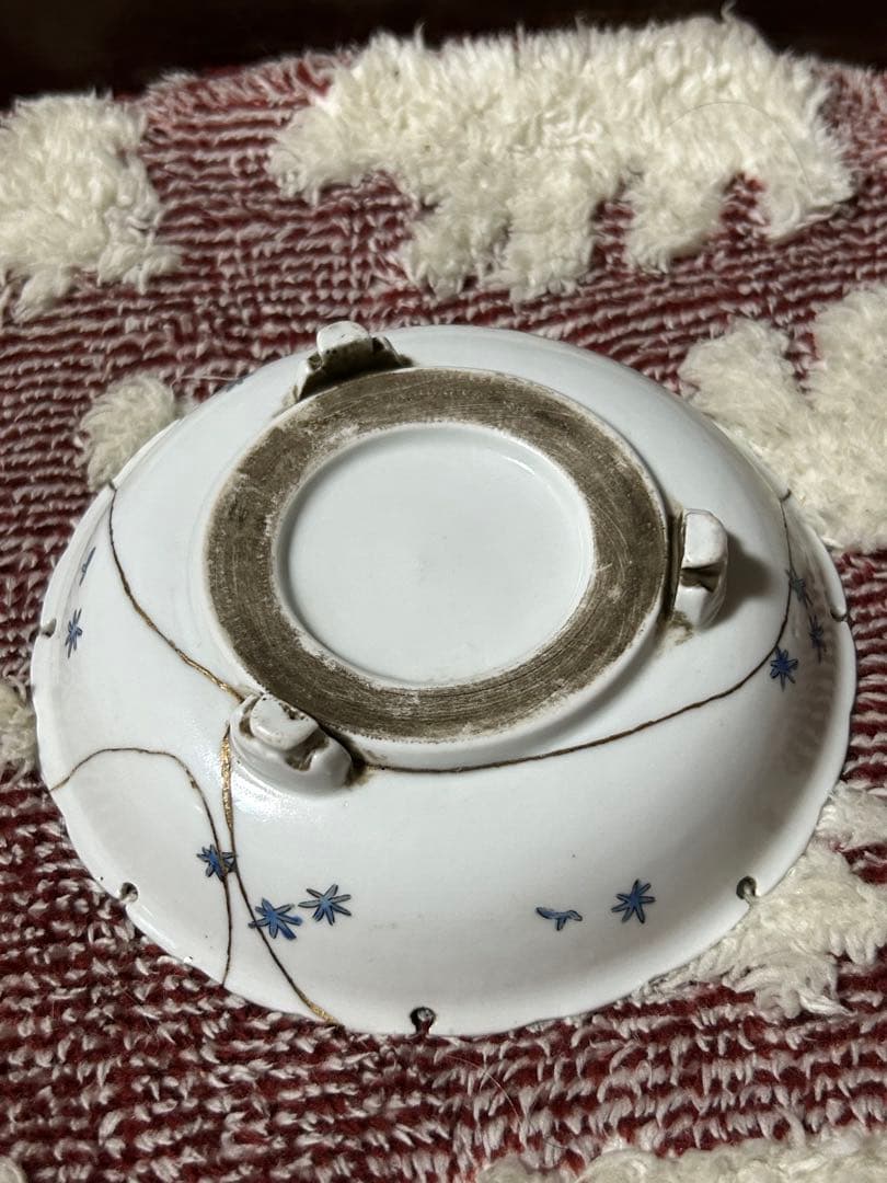 古伊万里　柿右衛門様式　皿　金継ぎあり