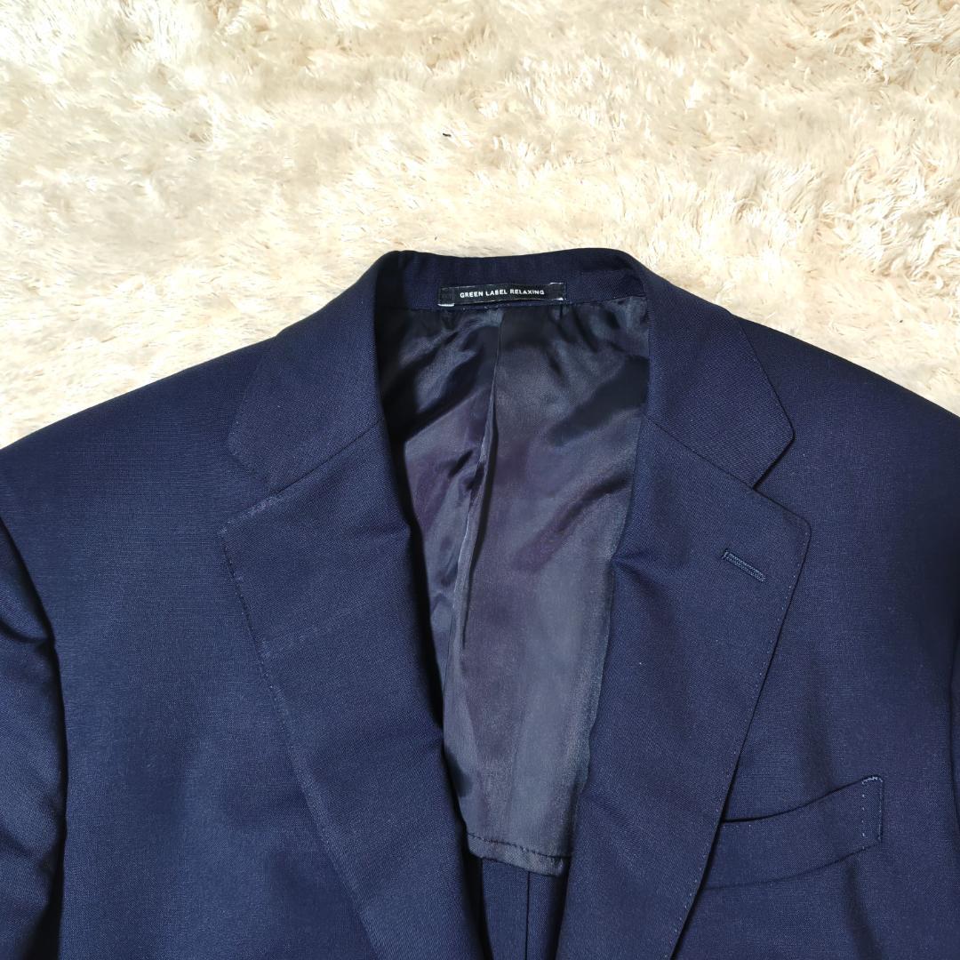 グリーンレーベルリラクシング×レダ セットアップ 48 ネイビー イタリア製生地