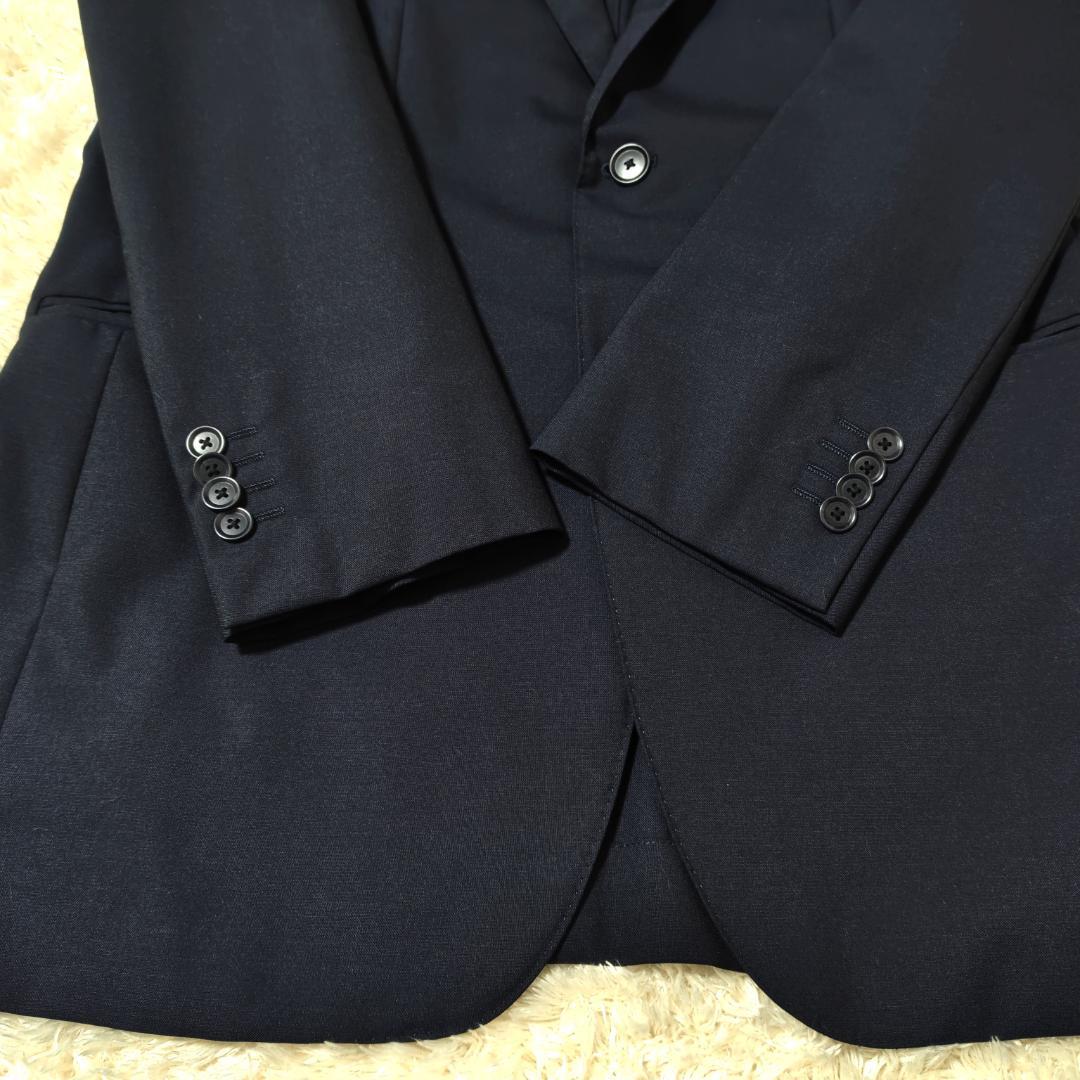 グリーンレーベルリラクシング×レダ セットアップ 48 ネイビー イタリア製生地