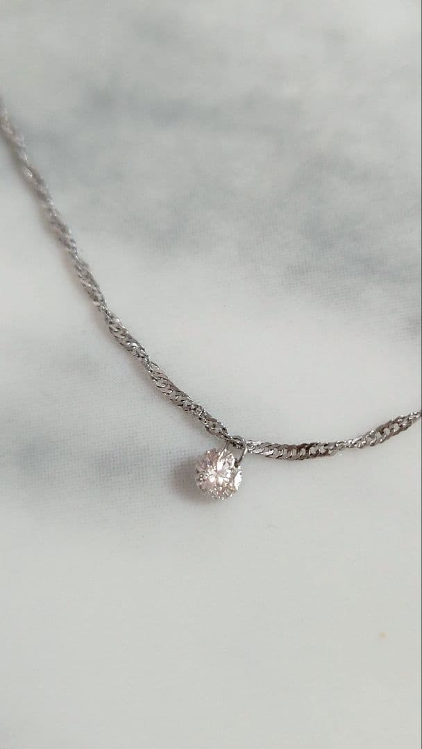 プラチナ チェーンネックレス ダイヤモンド0.05