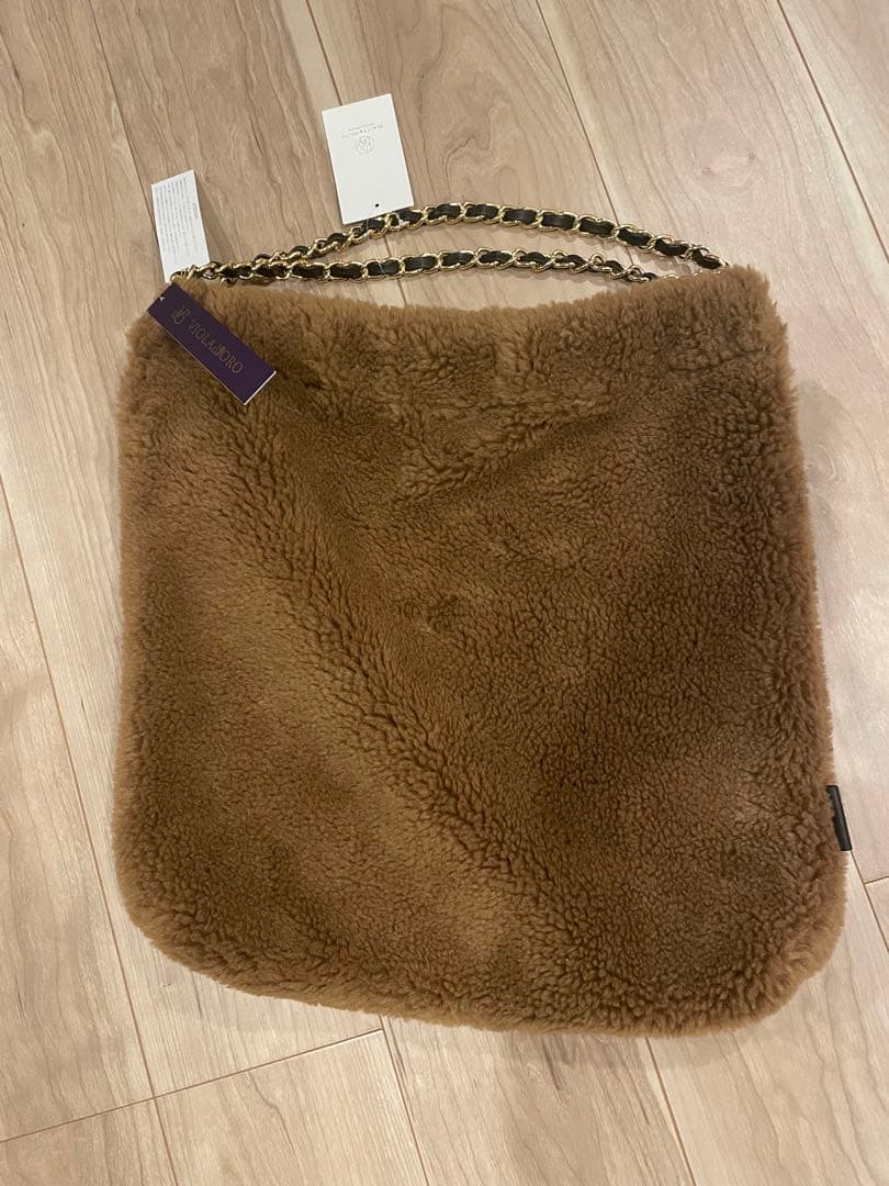 VIOLA d'ORO ブラウンファーバッグ