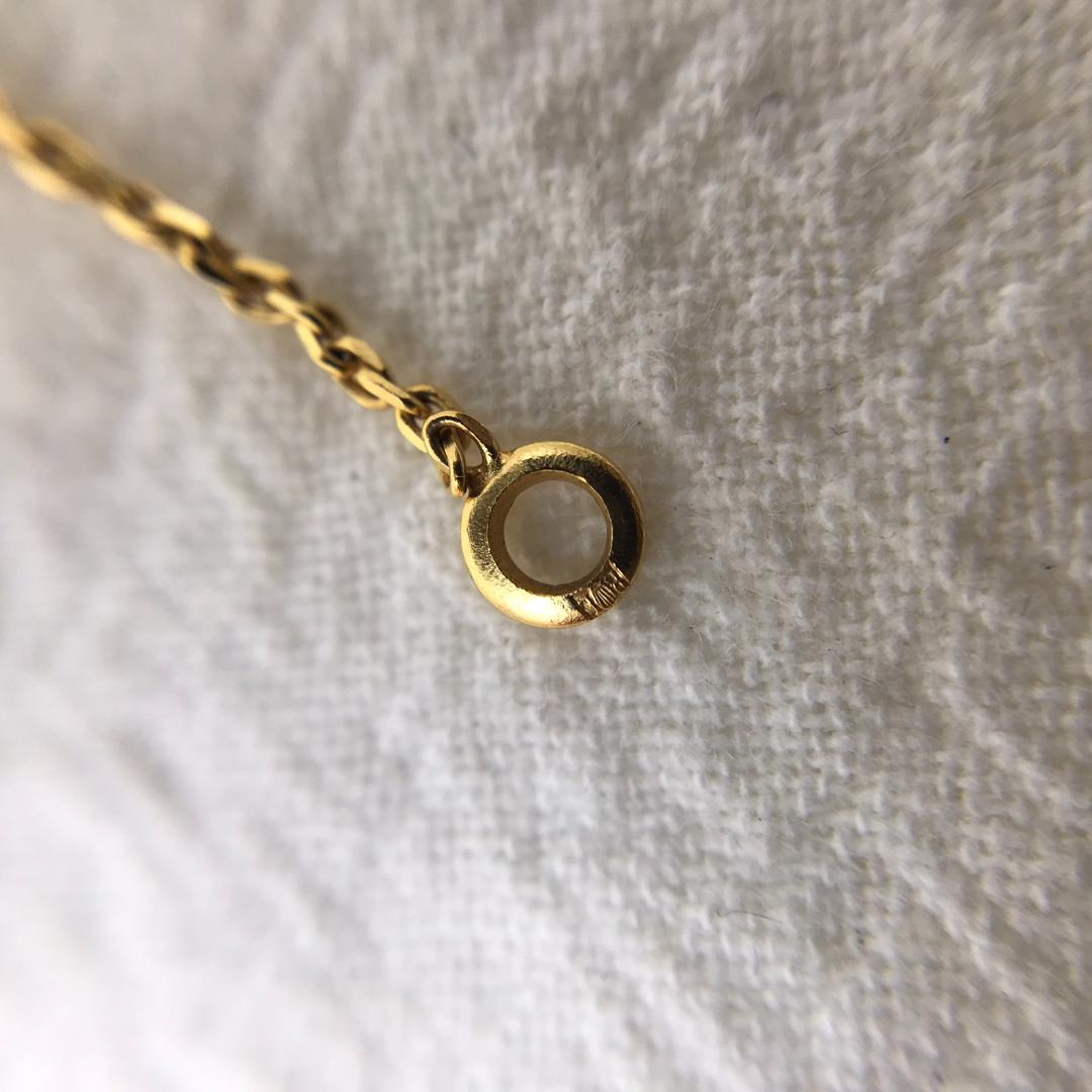 【英国ホールマーク】18金 ネックレス 1.80g ヴィンテージ 王冠刻印