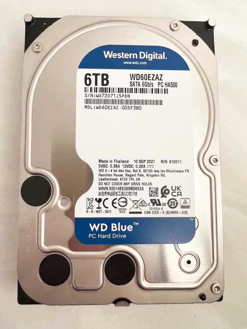 k*a様 使用6回 1086時間★WD60EZAZ [6TB SATA600]★