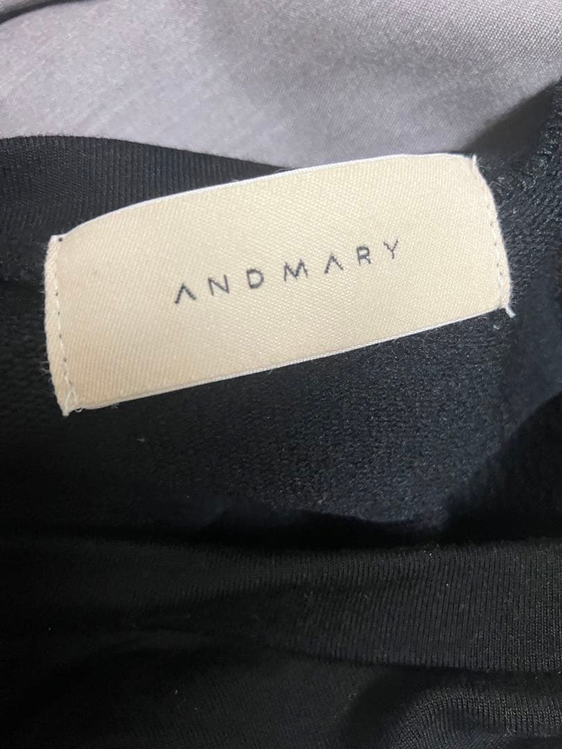 ANDMARY Mary logo tops ブラック black