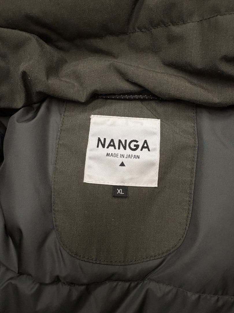 NANGA別注　HINOCリムフード　タキビダウン　カーキ色　XL 美品