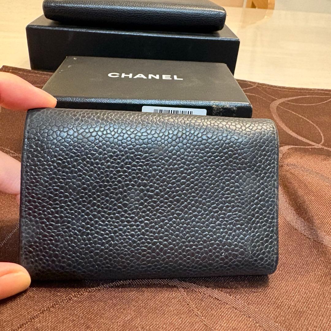 CHANEL キャビアスキン　長財布　キーケース　2点セット