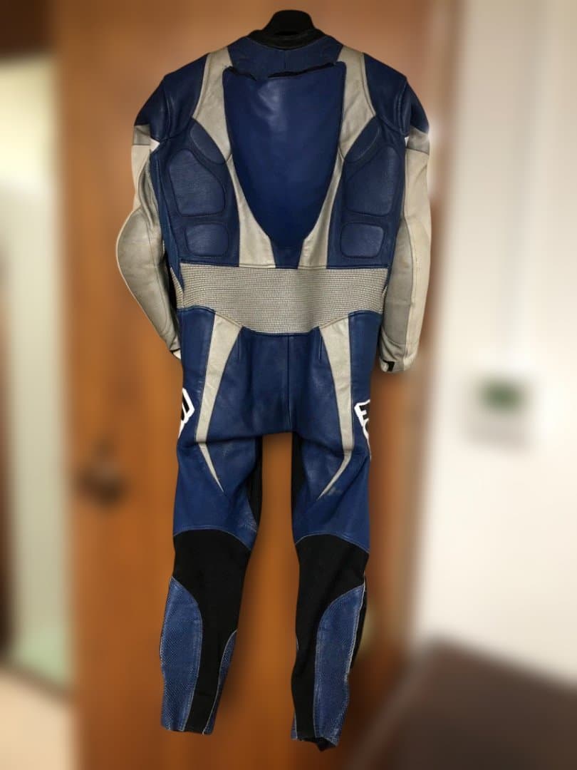 KUSHITANI 革ツナギ、レザースーツＬ丈ＬＬ幅