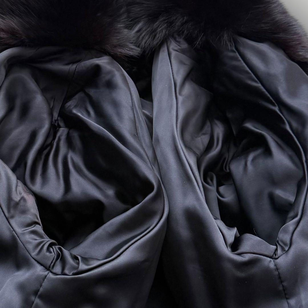 本毛皮☆カラーフォックス 染め ファーコート ボリューム◎ ふかふか◎ 13号