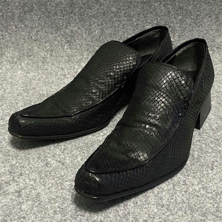 5351 POUL LES HOMMES パイソンレザー ヒール シューズ 3