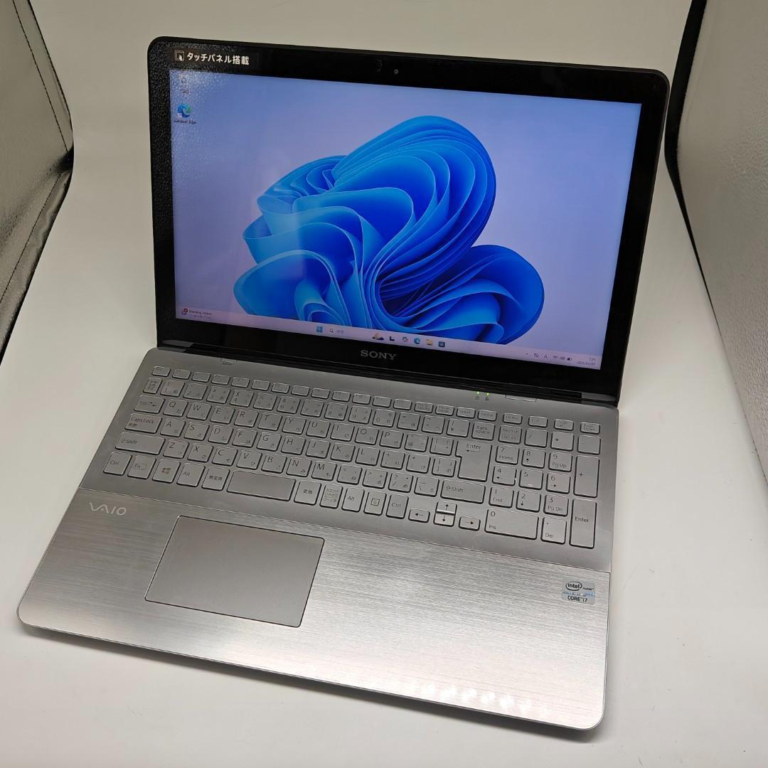 【VAIO】SVF 高速i7 SSD256GB 12GB シルバー ノートPC