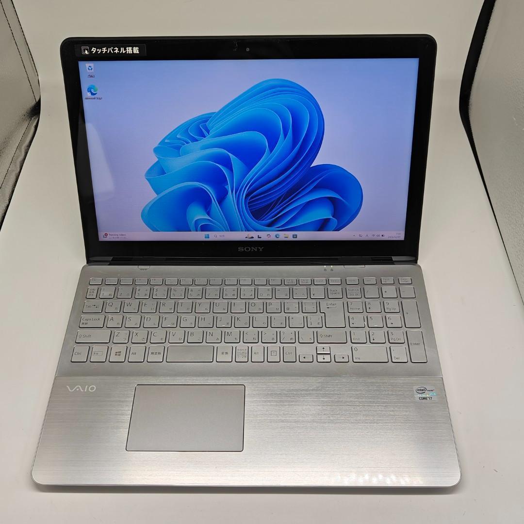 【VAIO】SVF 高速i7 SSD256GB 12GB シルバー ノートPC