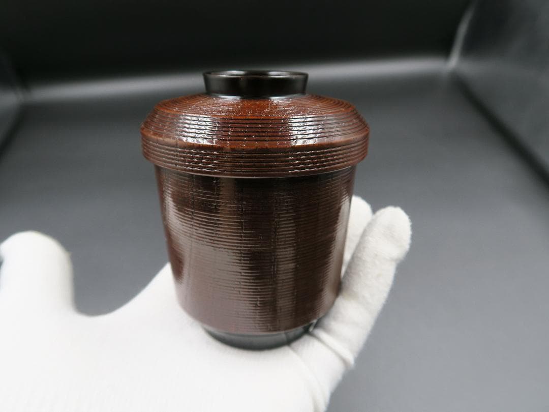 【極美品】輪島塗 千筋箸洗 小吸物椀 座創軒漆正造 五客揃 天然木 共箱