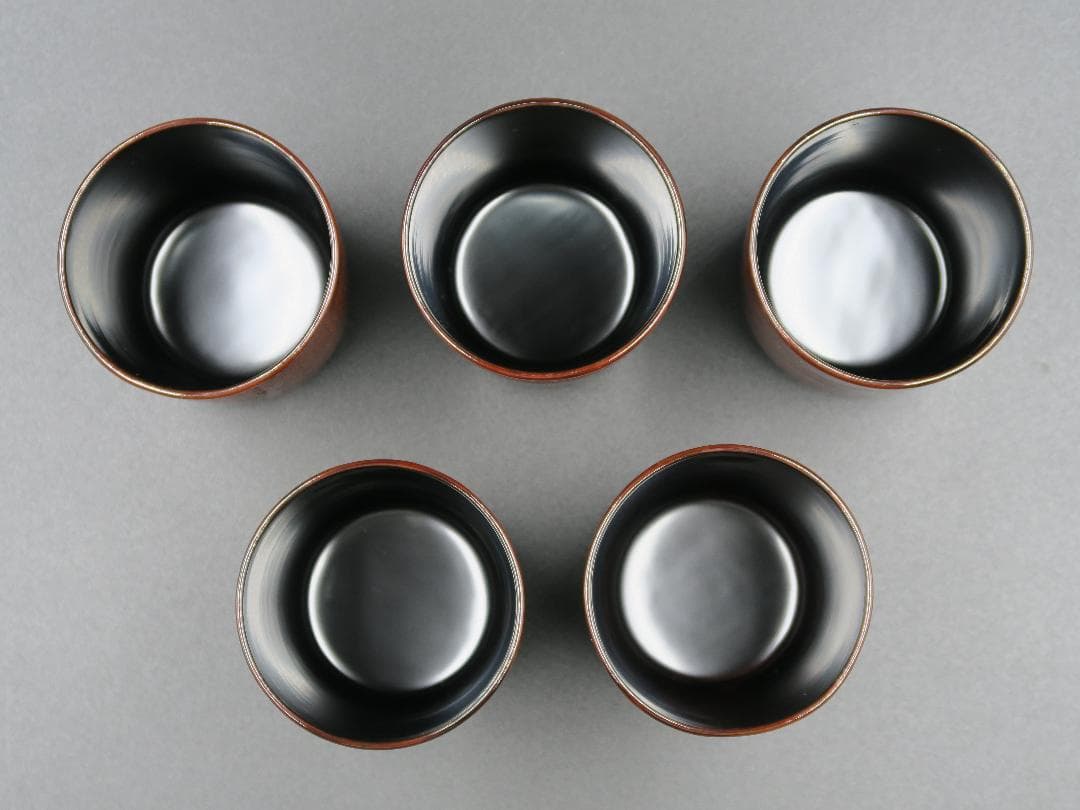 【極美品】輪島塗 千筋箸洗 小吸物椀 座創軒漆正造 五客揃 天然木 共箱