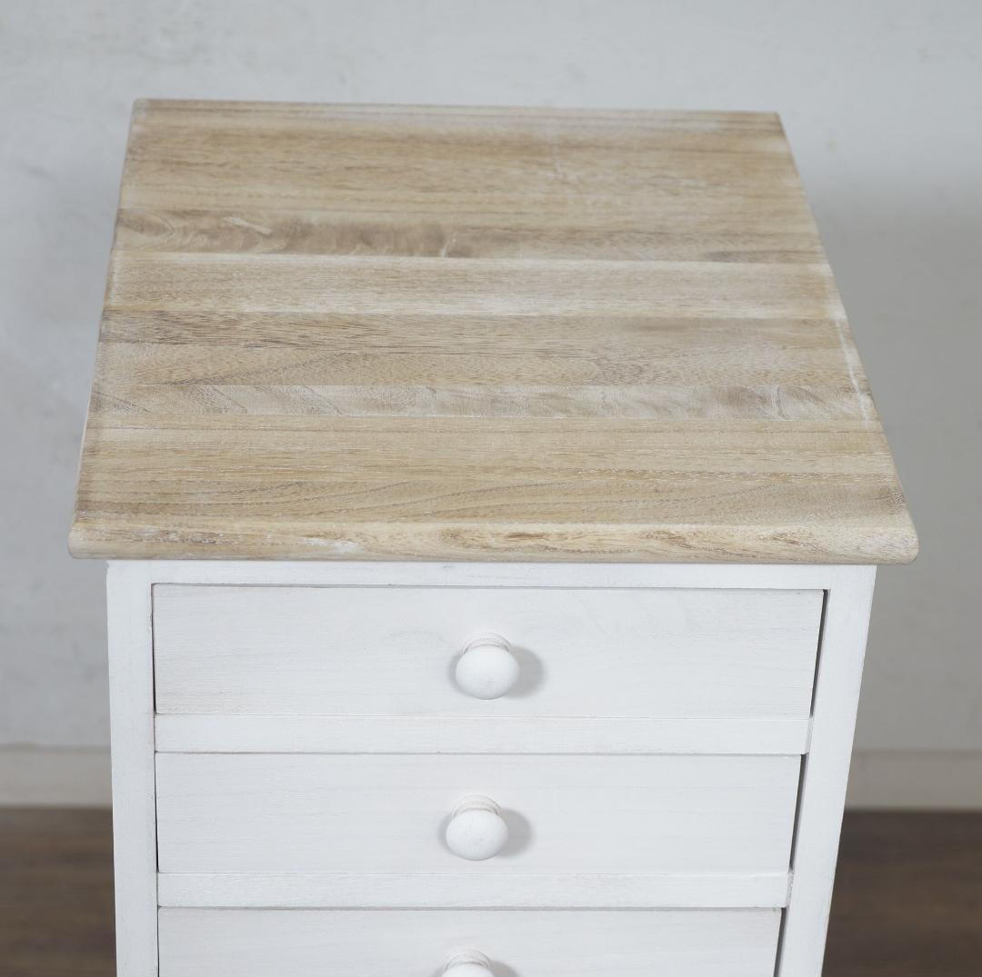 【新品】シャビー アンティーク風　チェスト　A4対応 6段 異素材天板