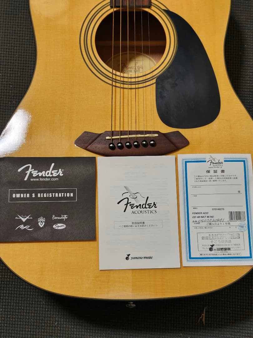 Fender CD-60 NAT単板トップ/美品