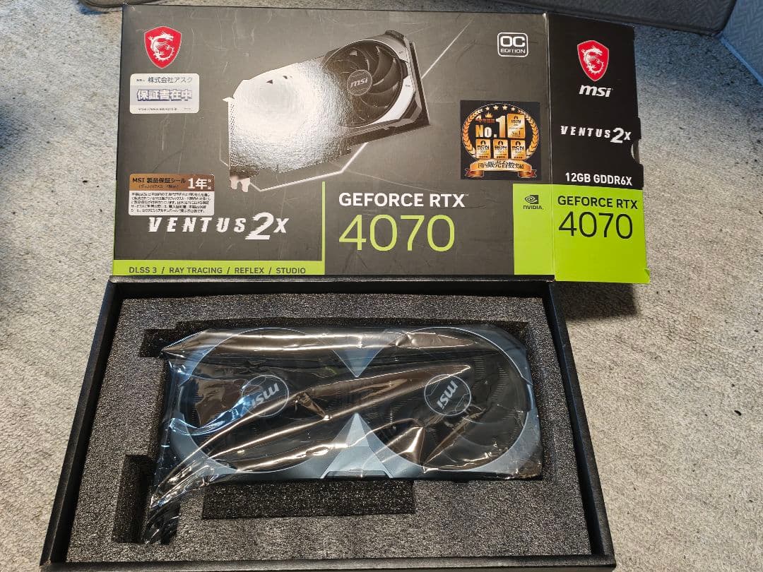 グラフィックボード・グラボ・ビデオカード MSI GeForce RTX 4070 Ventus 2X OC