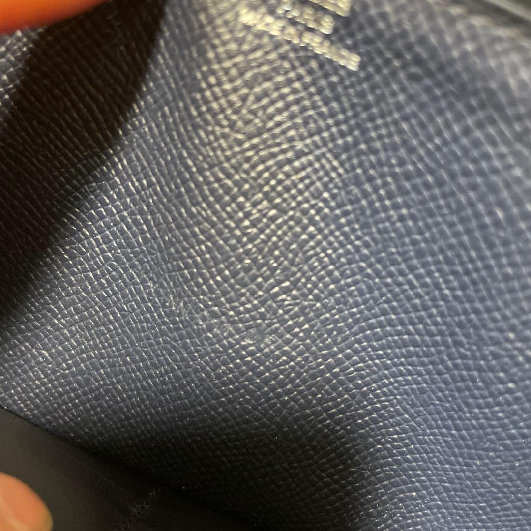 (2／11まで)HERMES ネイビー アザップオールレザー 長財布 箱付き