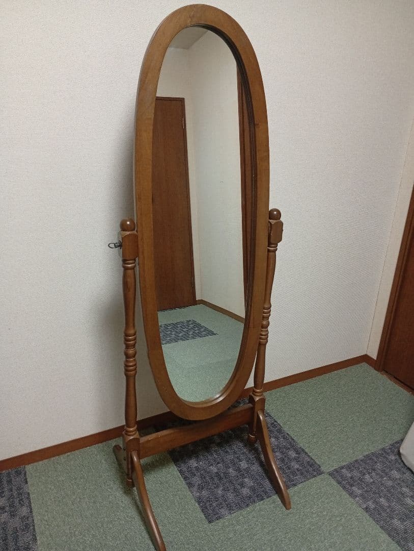 姿見　スタンドミラー　アンティーク調