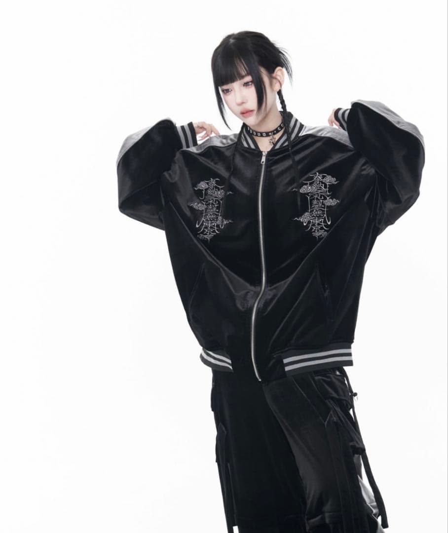 REFLEM レフレム ベロア刺繍スカジャン