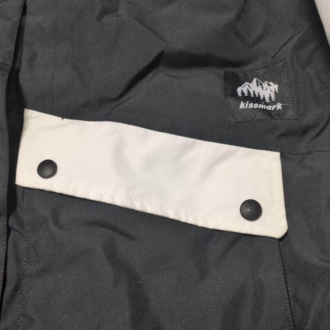 1回着 2024モデル kissmark スノボウェア 白 黒 L 上下セット