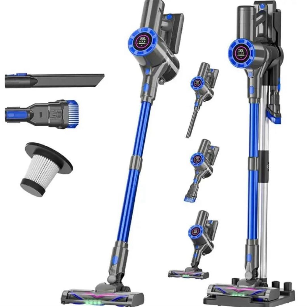 掃除機 コードレス　超強吸引　静音　軽量　自立式　60分連続稼働