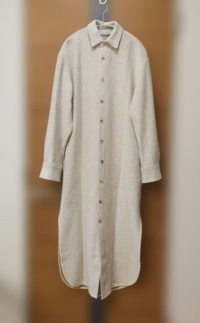 AURALEE ベージュ 長袖シャツワンピース サイズ1
