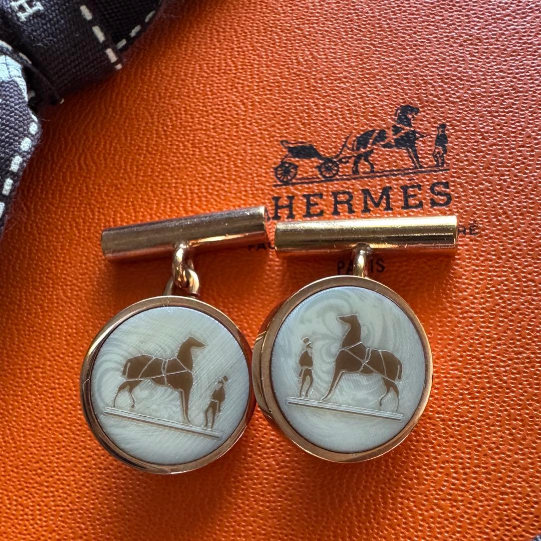 HERMES エルメス コロゾ カフス ピンクゴールド