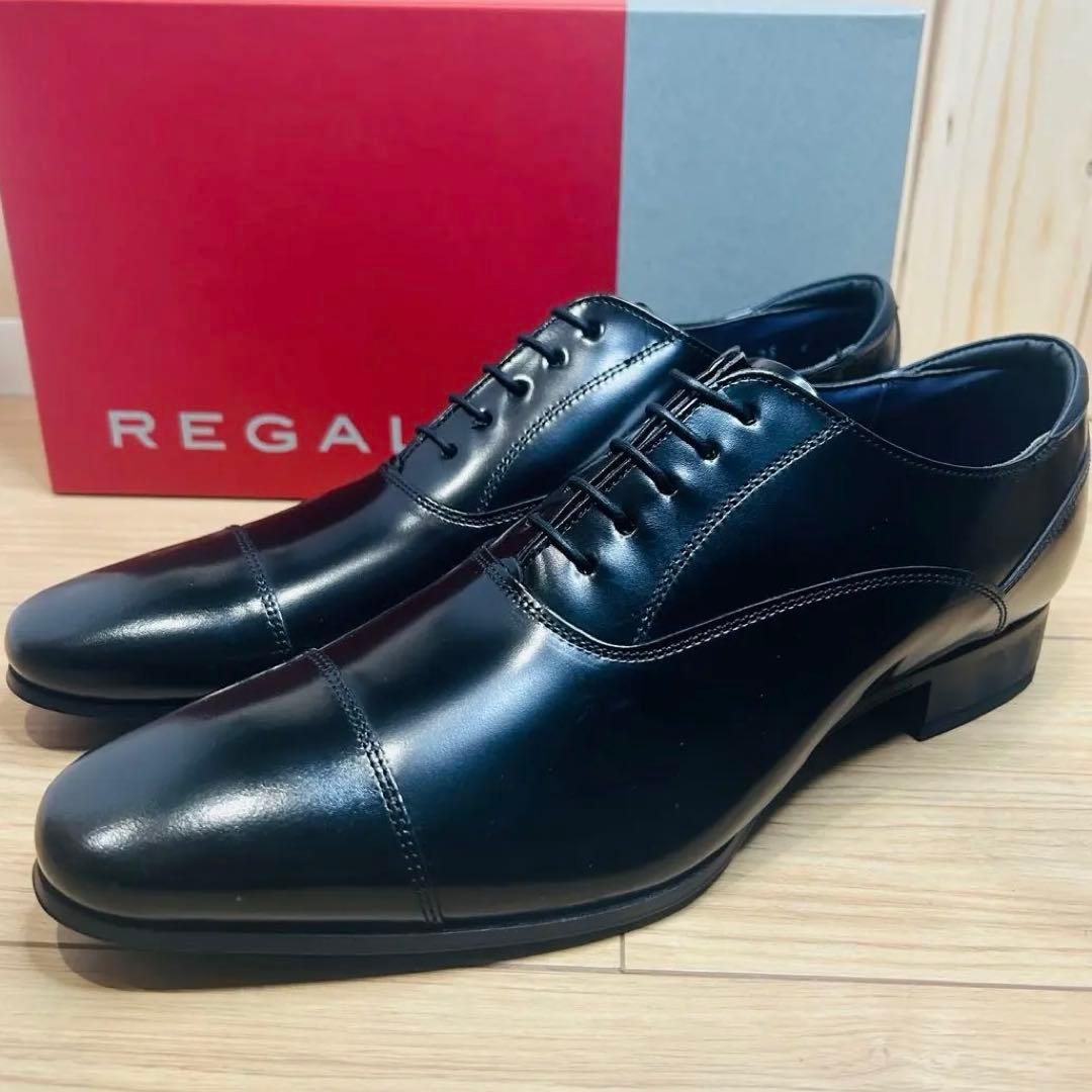 【新品】REGAL リーガル 31TR 内羽根 ストレートチップ 黒 25cm